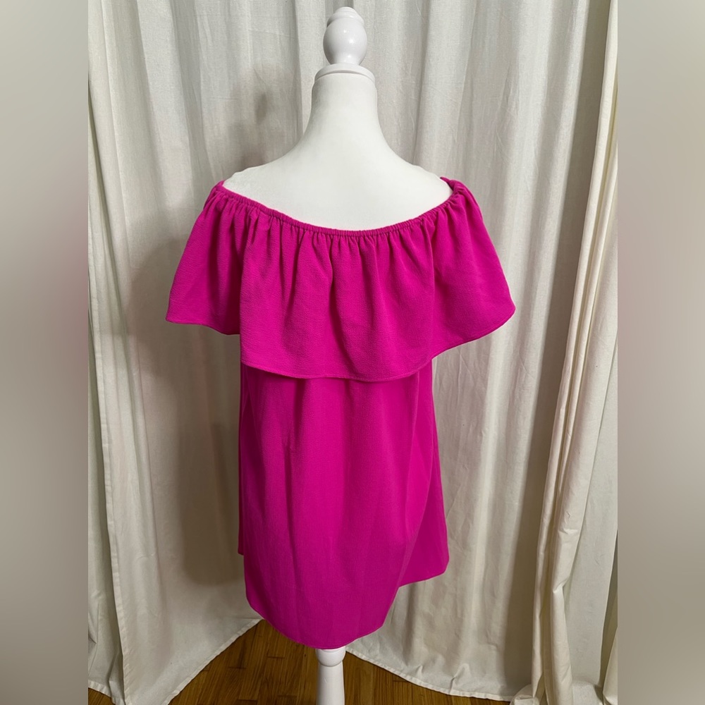 Hot pink mini dress